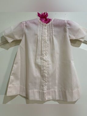Feltman Bros Vintage Baby Girl Dress Light Pink. Lace Trim.